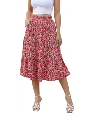 Falda midi floral para...