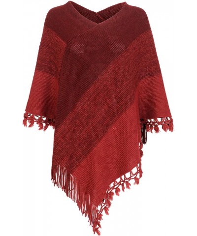 Poncho de rayas para mujer...